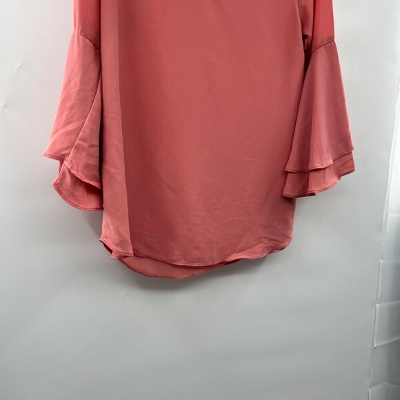 Zenana Outfitters Women's Long Bell Sleeve V-Neck Top Rosewood Size Small - Picture 5 of 9